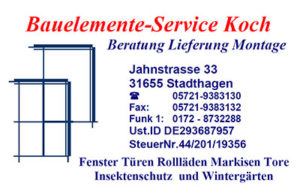 Sponsor Bauelemente Service Koch