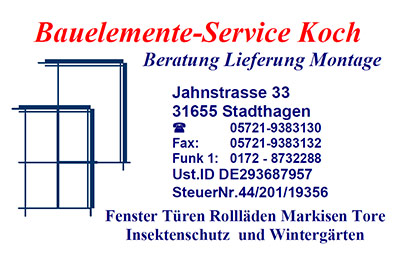 Sponsor Bauelemente Service Koch